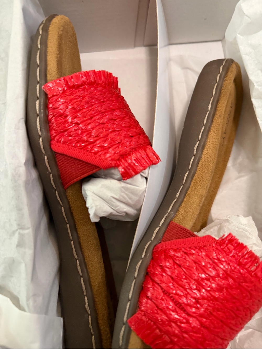 Array Red Braided Slide Sandal - Picture 3 of 5
